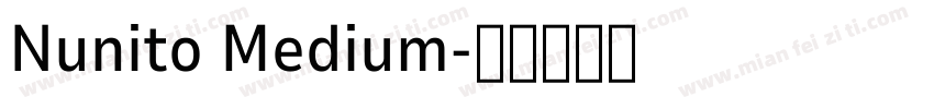 Nunito Medium字体转换
